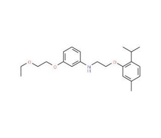 N-[3-(2-Ethoxyethoxy)phenyl]-N-[2-(2-isopropyl-5-methylphenoxy)ethyl]amine - chemical structure image