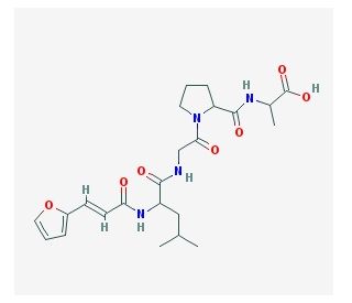 N-[3-(2-Furyl)acryloyl]-Leu-Gly-Pro-Ala (CAS 78832-65-2) - chemical structure image