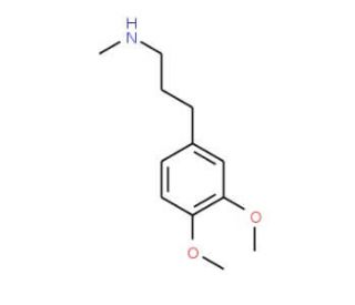 N-[3-(3,4-dimethoxyphenyl)propyl]-N-methylamine (CAS 57010-78-3) - chemical structure image