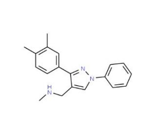 N-{[3-(3,4-dimethylphenyl)-1-phenyl-1H-pyrazol-4-yl]methyl}-N-methylamine - chemical structure image