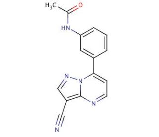 N-[3-(3-Cyanopyrazolo[1,5-a]pyrimidin-7-yl)phenyl]acetamide (CAS 115931-01-6) - chemical structure image