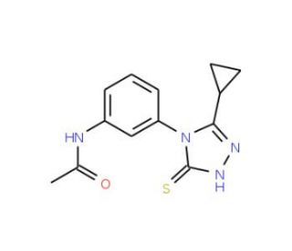 N-[3-(3-cyclopropyl-5-mercapto-4H-1,2,4-triazol-4-yl)phenyl]acetamide - chemical structure image