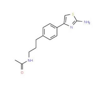 N-{3-[4-(2-amino-1,3-thiazol-4-yl)phenyl]propyl}acetamide - chemical structure image
