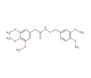 N-(3,4,5-Trimethoxyphenylacetyl)homoveratrylamine (CAS 7668-87-3) - chemical structure image