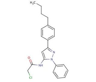 N-[3-(4-butylphenyl)-1-phenyl-1H-pyrazol-5-yl]-2-chloroacetamide - chemical structure image