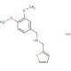 N-(3,4-dimethoxybenzyl)-N-(thien-2-ylmethyl)amine hydrochloride - chemical structure image