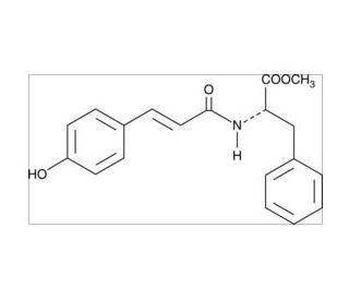 N-[3-(4-hydroxyphenyl)-1-oxo-2-propenyl]-L-phenylalanine, methyl ester (CAS 615264-52-3) - chemical structure image