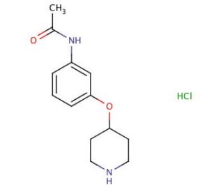 N-[3-(4-Piperidinyloxy)phenyl]acetamide hydrochloride - chemical structure image