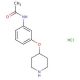 N-[3-(4-Piperidinyloxy)phenyl]acetamide hydrochloride - chemical structure image