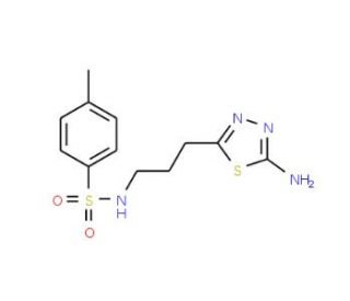 N-[3-(5-amino-1,3,4-thiadiazol-2-yl)propyl]-4-methylbenzenesulfonamide - chemical structure image