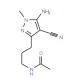 N-[3-(5-amino-4-cyano-1-methyl-1H-pyrazol-3-yl)propyl]acetamide - chemical structure image
