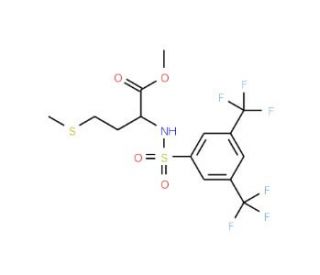 N-[3,5-Bis(trifluoromethyl)benzenesulphonyl]-L-methionine methyl ester (CAS 175202-21-8) - chemical structure image