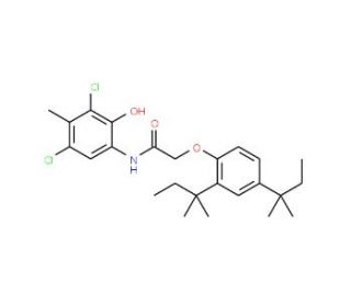 N-(3,5-Dichloro-2-hydroxy-4-methylphenyl)-2-(2,4-di-tert-pentylphenoxy)acetamide (CAS 20364-09-4) - chemical structure image