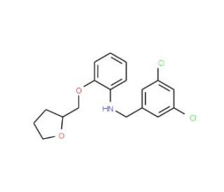 N-(3,5-Dichlorobenzyl)-2-(tetrahydro-2-furanylmethoxy)aniline - chemical structure image