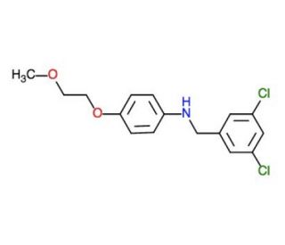 N-(3,5-Dichlorobenzyl)-4-(2-methoxyethoxy)aniline (CAS 1040693-56-8) - chemical structure image