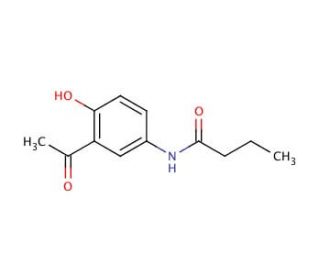 N-(3-Acetyl-4-hydroxyphenyl)butanamide (CAS 40188-45-2) - chemical structure image