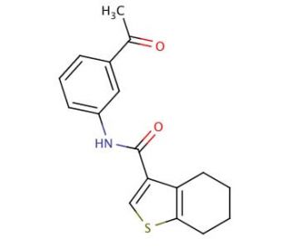 N-(3-Acetylphenyl)-4,5,6,7-tetrahydro-1-benzothiophene-3-carboxamide - chemical structure image