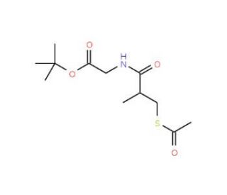 N-(3-Acetylthio-2-methylpropanoyl)glycine tert-Butyl Ester (CAS 1076198-75-8) - chemical structure image