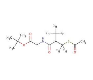 N-(3-Acetylthio-2-methylpropanoyl)glycine tert-Butyl Ester-d5 - chemical structure image