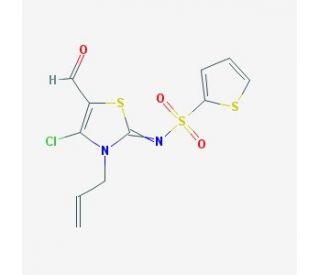 N-[3-allyl-4-chloro-5-formyl-1,3-thiazol-2(3H)-ylidene]thiophene-2-sulfonamide - chemical structure image