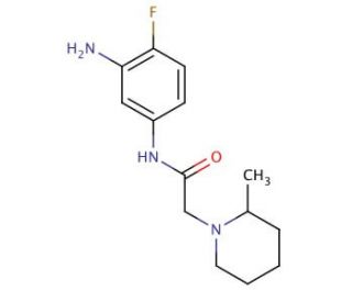N-(3-amino-4-fluorophenyl)-2-(2-methylpiperidin-1-yl)acetamide - chemical structure image
