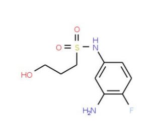 N-(3-amino-4-fluorophenyl)-3-hydroxypropane-1-sulfonamide - chemical structure image