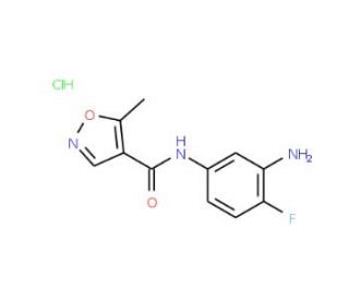 N-(3-amino-4-fluorophenyl)-5-methyl-1,2-oxazole-4-carboxamide hydrochloride - chemical structure image