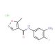 N-(3-amino-4-fluorophenyl)-5-methyl-1,2-oxazole-4-carboxamide hydrochloride - chemical structure image