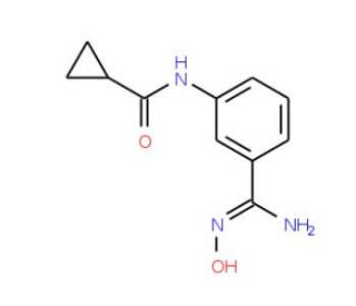 N-{3-[amino(hydroxyimino)methyl]phenyl}cyclopropanecarboxamide - chemical structure image