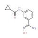 N-{3-[amino(hydroxyimino)methyl]phenyl}cyclopropanecarboxamide - chemical structure image