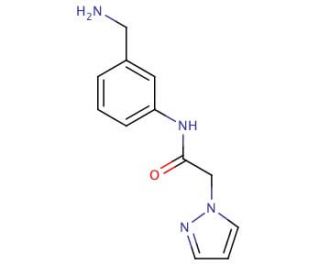 N-[3-(aminomethyl)phenyl]-2-(1H-pyrazol-1-yl)acetamide - chemical structure image