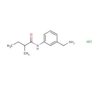 N-[3-(aminomethyl)phenyl]-2-methylbutanamide hydrochloride - chemical structure image