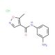N-(3-aminophenyl)-5-methyl-1,2-oxazole-4-carboxamide hydrochloride - chemical structure image