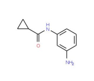 N-(3-Aminophenyl)cyclopropanecarboxamide (CAS 879127-21-6) - chemical structure image
