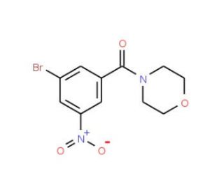 N-(3-Bromo-5-nitrobenzoyl)morpholine (CAS 941294-19-5) - chemical structure image