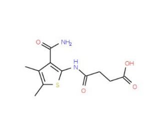 N-(3-Carbamoyl-4,5-dimethyl-thiophen-2-yl)-succinamic acid - chemical structure image