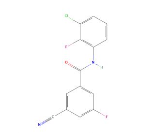 N-(3-chloro-2-fluorophenyl)-3-cyano-5-fluorobenzamide (CAS 1243310-20-4) - chemical structure image