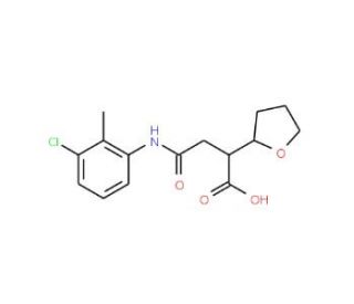 N-(3-Chloro-2-methyl-phenyl)-2-(tetrahydro-furan-2-yl)-succinamic acid - chemical structure image
