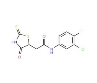 N-(3-Chloro-4-fluorophenyl)-2-(2-mercapto-4-oxo-4,5-dihydro-1,3-thiazol-5-yl)acetamide - chemical structure image