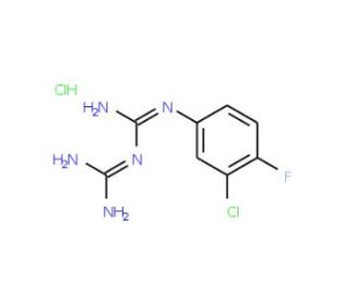 N-(3-chloro-4-fluorophenyl)imidodicarbonimidic diamide hydrochloride - chemical structure image