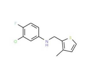 N-(3-chloro-4-fluorophenyl)-N-[(3-methylthien-2-yl)methyl]amine - chemical structure image
