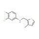 N-(3-chloro-4-fluorophenyl)-N-[(3-methylthien-2-yl)methyl]amine - chemical structure image
