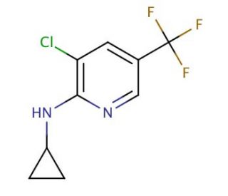 N-[3-Chloro-5-(trifluoromethyl)-2-pyridinyl]-N-cyclopropylamine - chemical structure image