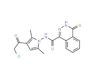 N-[3-(chloroacetyl)-2,5-dimethyl-1H-pyrrol-1-yl]-4-oxo-3,4-dihydrophthalazine-1-carboxamide - chemical structure image