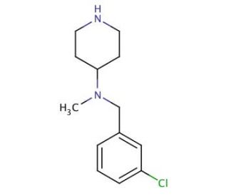 N-(3-Chlorobenzyl)-N-methylpiperidin-4-amine - chemical structure image