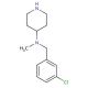 N-(3-Chlorobenzyl)-N-methylpiperidin-4-amine - chemical structure image