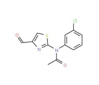 N-(3-chlorophenyl)-N-(4-formyl-1,3-thiazol-2-yl)acetamide - chemical structure image