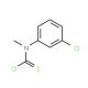 N-(3-Chlorophenyl)-N-methyl-thiocarbamoyl chloride (CAS 83508-61-6) - chemical structure image