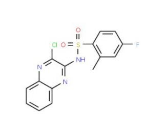 N-(3-chloroquinoxalin-2-yl)-4-fluoro-2-methylbenzenesulfonamide - chemical structure image