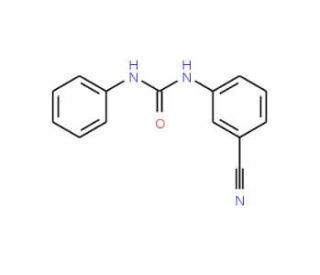 N-(3-cyanophenyl)-N&prime;-phenylurea (CAS 87597-64-6) - chemical structure image